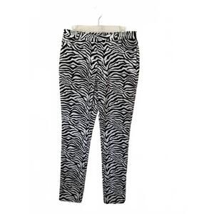 NEW 6 BY SIX women's zebra print pant in black and white